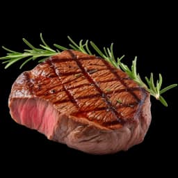 استیک و بشقاب